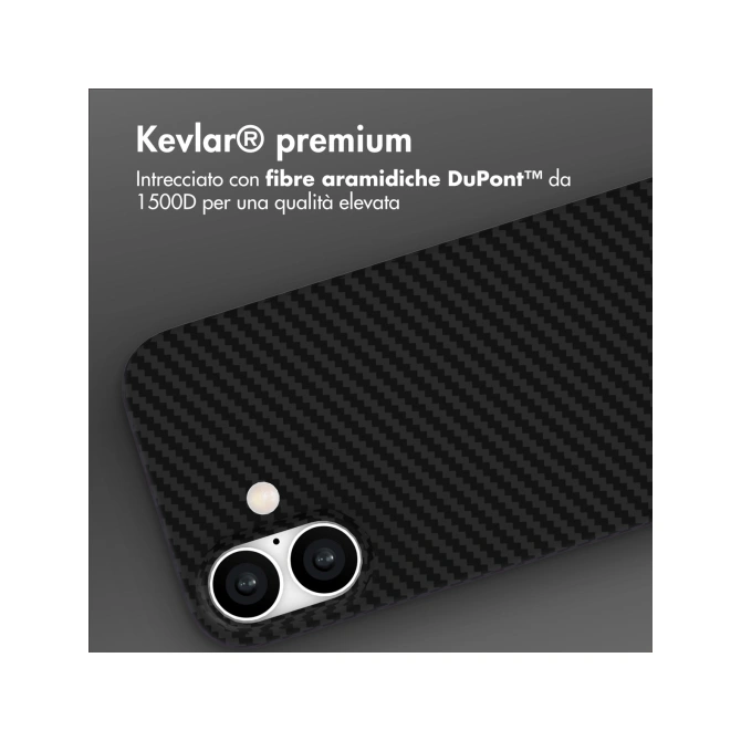 Accezz MagSafe Kevlar® Backcover Apple iPhone 16 - Zwart