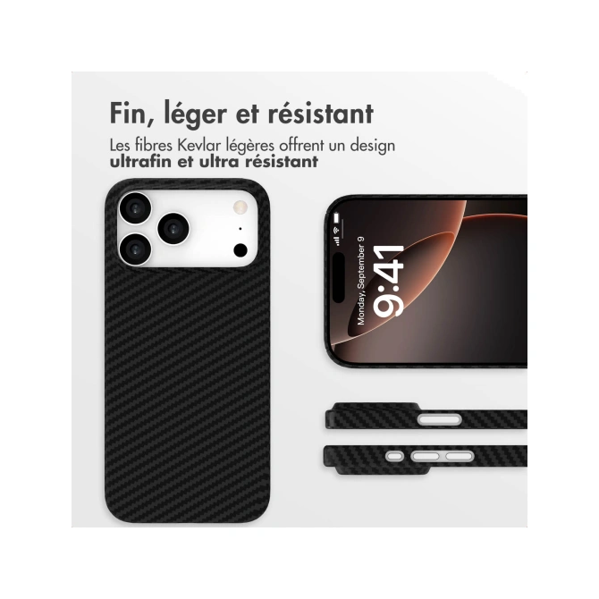 Accezz MagSafe Kevlar® Backcover Apple iPhone 17 Pro Max - Zwart