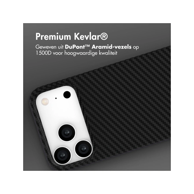 Accezz MagSafe Kevlar® Backcover Apple iPhone 17 Pro - Zwart