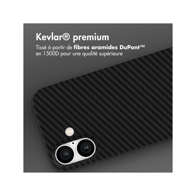 Accezz MagSafe Kevlar® Backcover Apple iPhone 17 - Zwart