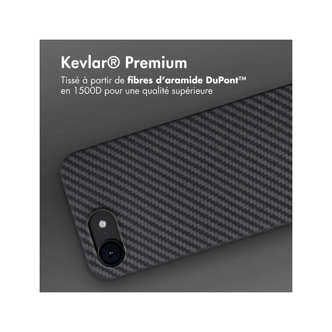 Accezz MagSafe Kevlar® Backcover Apple iPhone 17e / 16e - Zwart