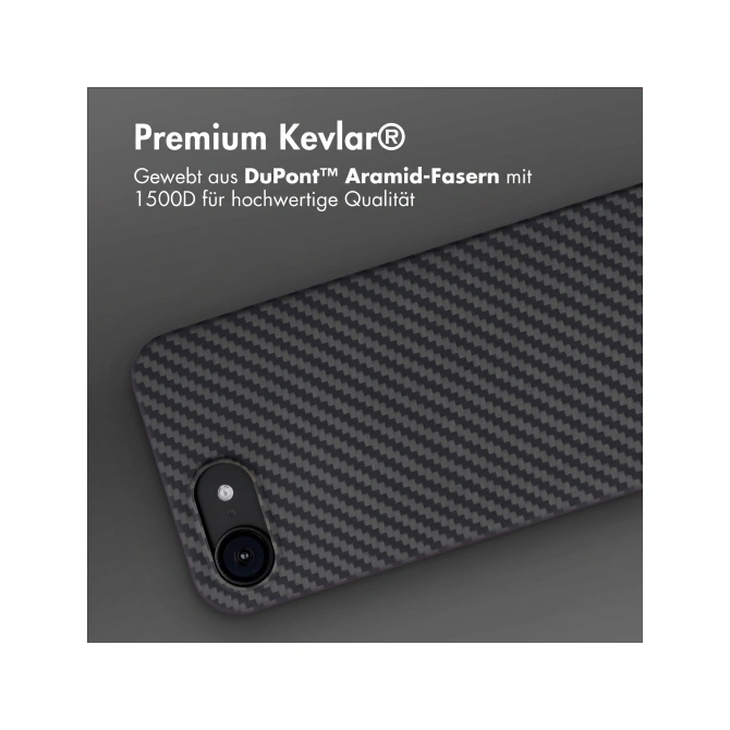 Accezz MagSafe Kevlar® Backcover Apple iPhone 17e / 16e - Zwart