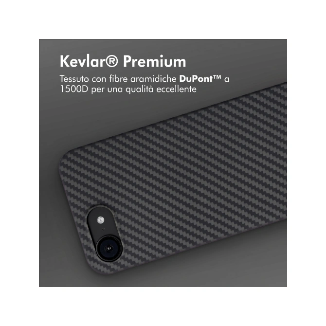 Accezz MagSafe Kevlar® Backcover Apple iPhone 17e / 16e - Zwart