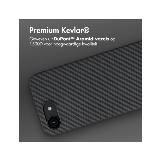 Accezz MagSafe Kevlar® Backcover Apple iPhone 17e / 16e - Zwart