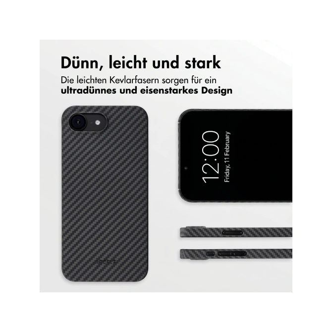 Accezz MagSafe Kevlar® Backcover Apple iPhone 17e / 16e - Zwart