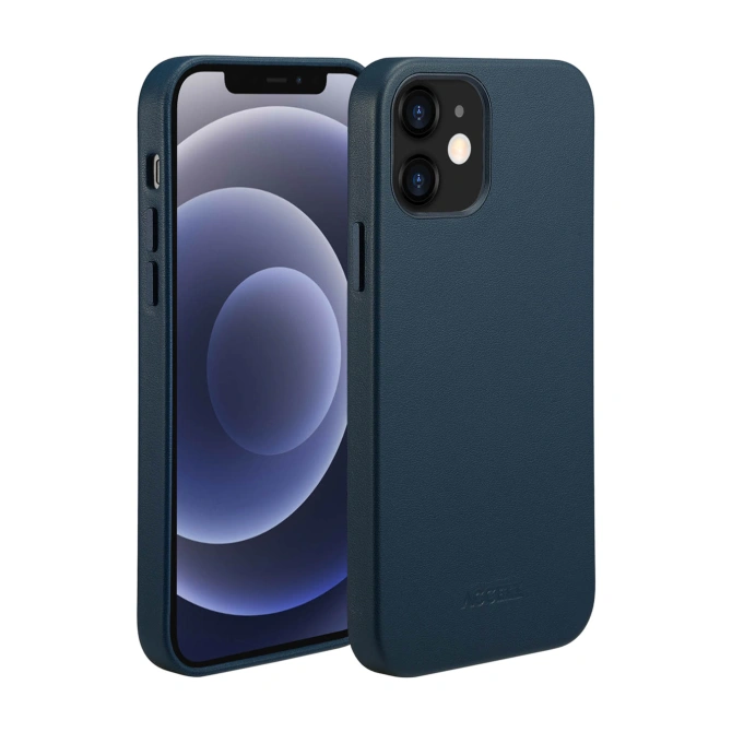 Accezz MagSafe Leather Backcover Apple iPhone 12 (Pro) - Nightfall Blue
