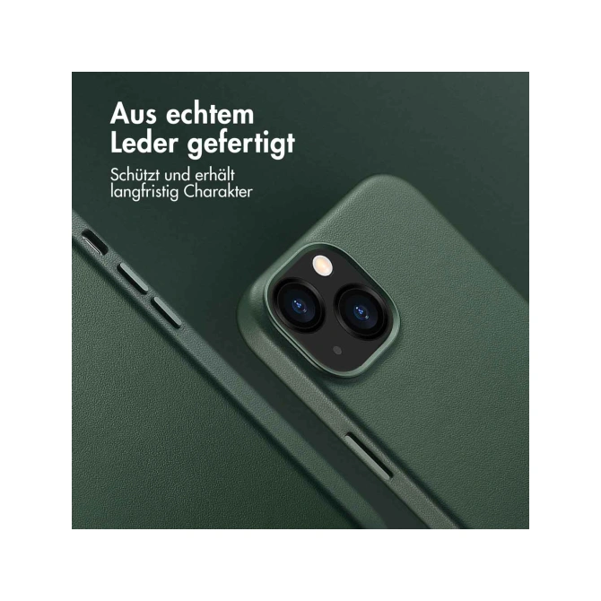 Accezz MagSafe Leather Backcover Apple iPhone 13 - Cedar Green