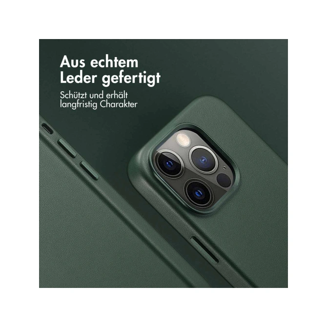Accezz MagSafe Leather Backcover Apple iPhone 13 Pro - Cedar Green