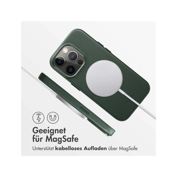Accezz MagSafe Leather Backcover Apple iPhone 13 Pro - Cedar Green