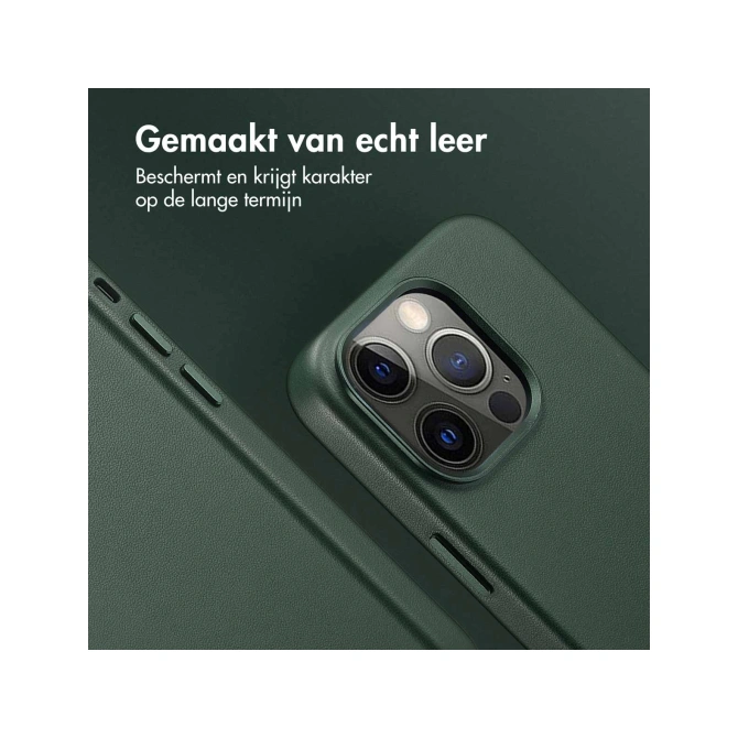 Accezz MagSafe Leather Backcover Apple iPhone 13 Pro - Cedar Green