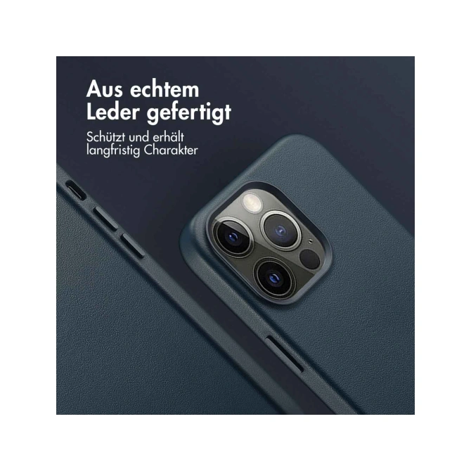Accezz MagSafe Leather Backcover Apple iPhone 13 Pro - Nightfall Blue