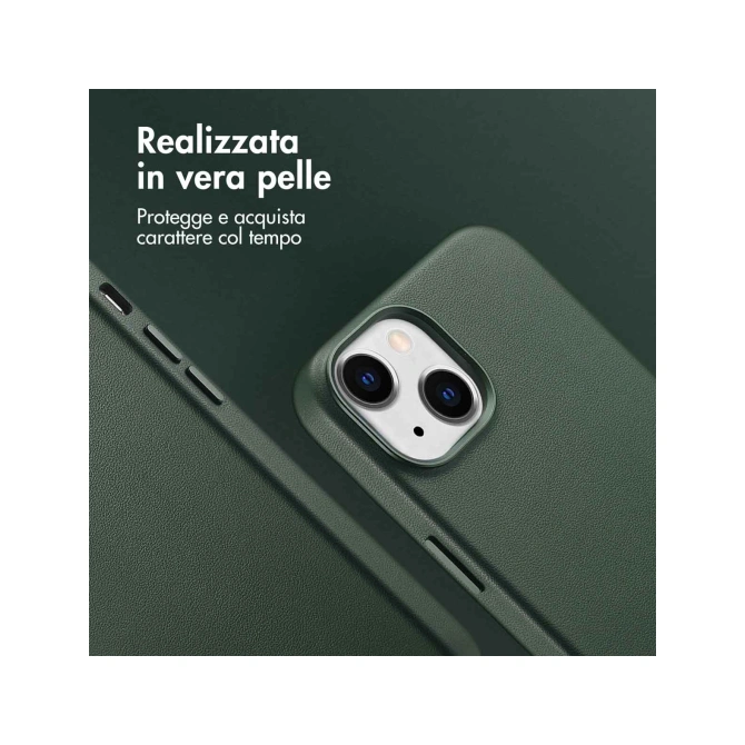 Accezz MagSafe Leather Backcover Apple iPhone 14 - Cedar Green