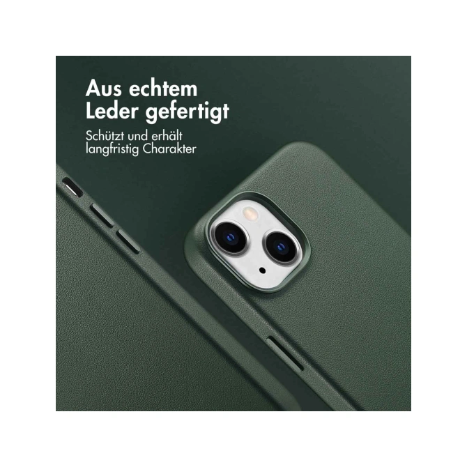 Accezz MagSafe Leather Backcover Apple iPhone 14 - Cedar Green