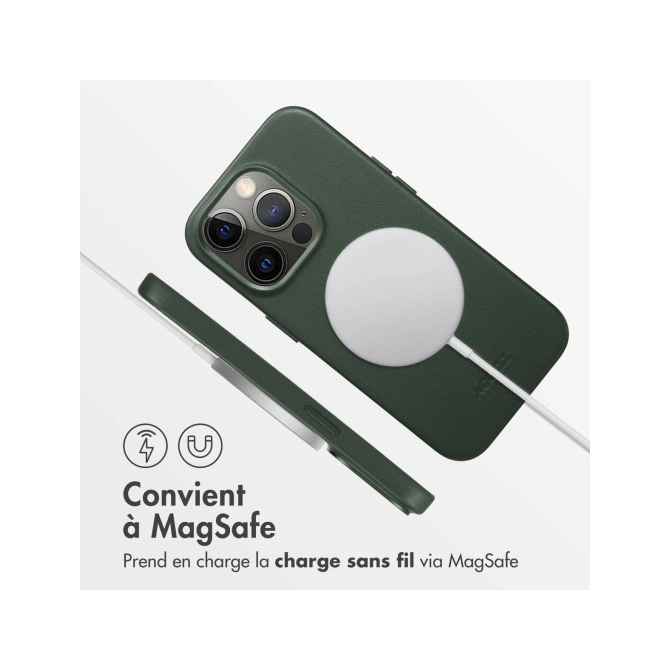 Accezz MagSafe Leather Backcover Apple iPhone 14 Pro - Cedar Green