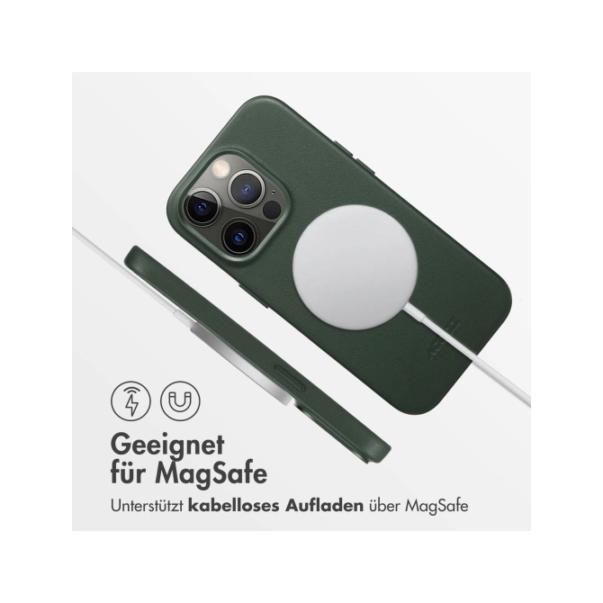 Accezz MagSafe Leather Backcover Apple iPhone 14 Pro - Cedar Green