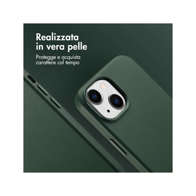 Accezz MagSafe Leather Backcover Apple iPhone 15 - Cedar Green