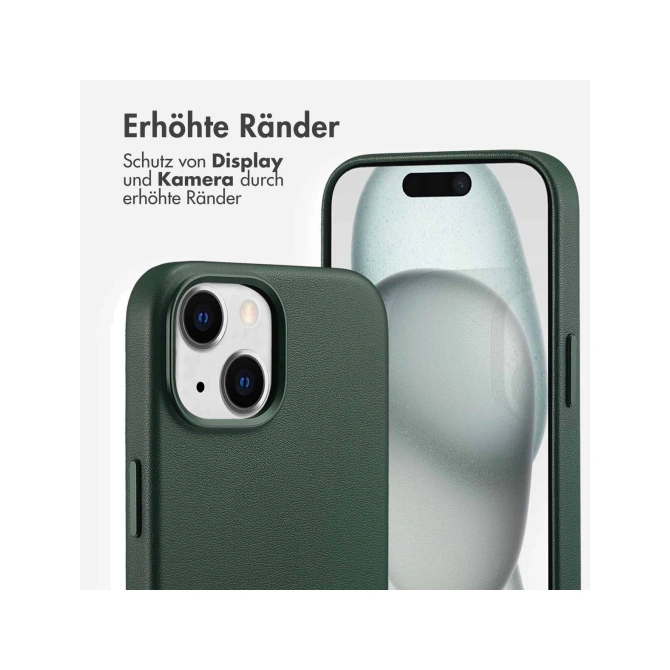 Accezz MagSafe Leather Backcover Apple iPhone 15 - Cedar Green