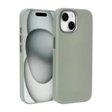 Accezz MagSafe Leather Backcover Apple iPhone 15 - Light Grey