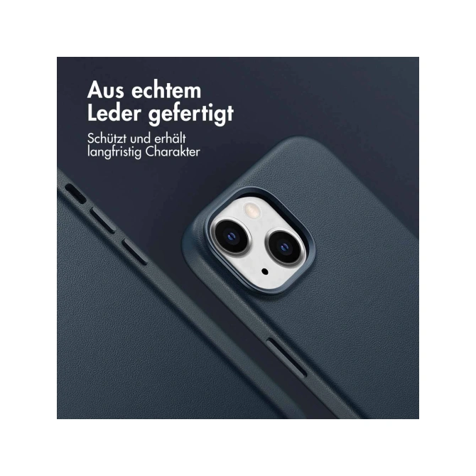 Accezz MagSafe Leather Backcover Apple iPhone 15 - Nightfall Blue