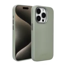 Accezz MagSafe Leather Backcover Apple iPhone 15 Pro - Light Grey