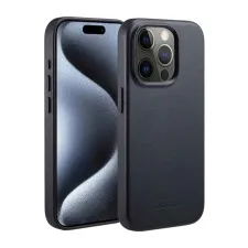 Accezz MagSafe Leather Backcover Apple iPhone 15 Pro - Onyx Black