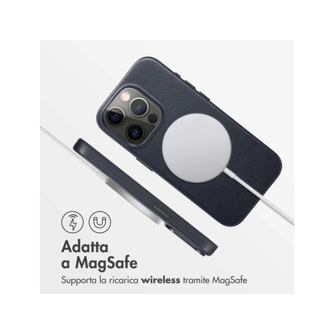 Accezz MagSafe Leather Backcover Apple iPhone 15 Pro - Onyx Black