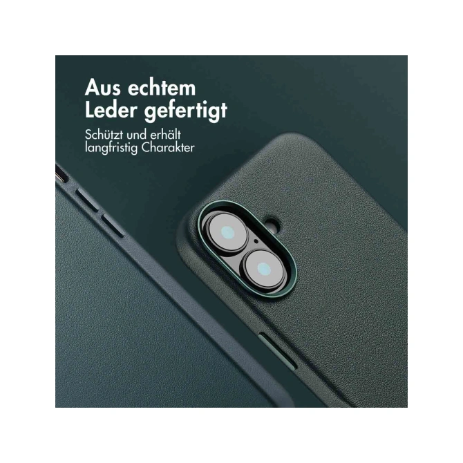Accezz MagSafe Leather Backcover Apple iPhone 16 - Cedar Green