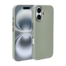Accezz MagSafe Leather Backcover Apple iPhone 16 - Light Grey