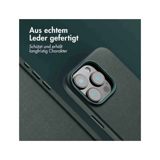 Accezz MagSafe Leather Backcover Apple iPhone 16 Pro - Cedar Green