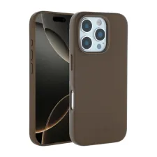 Accezz MagSafe Leather Backcover Apple iPhone 16 Pro - Coffee Brown