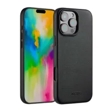 Accezz MagSafe Leather Backcover Apple iPhone 16 Pro Max - Onyx Black