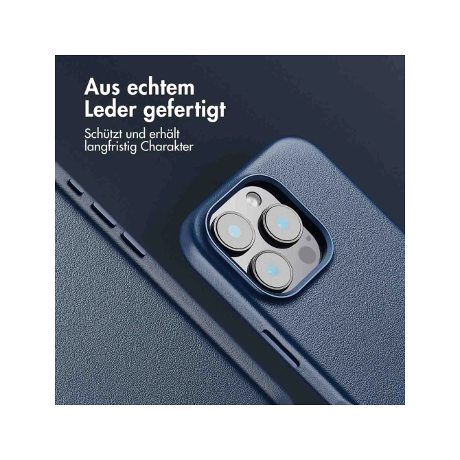 Accezz MagSafe Leather Backcover Apple iPhone 16 Pro - Nightfall Blue