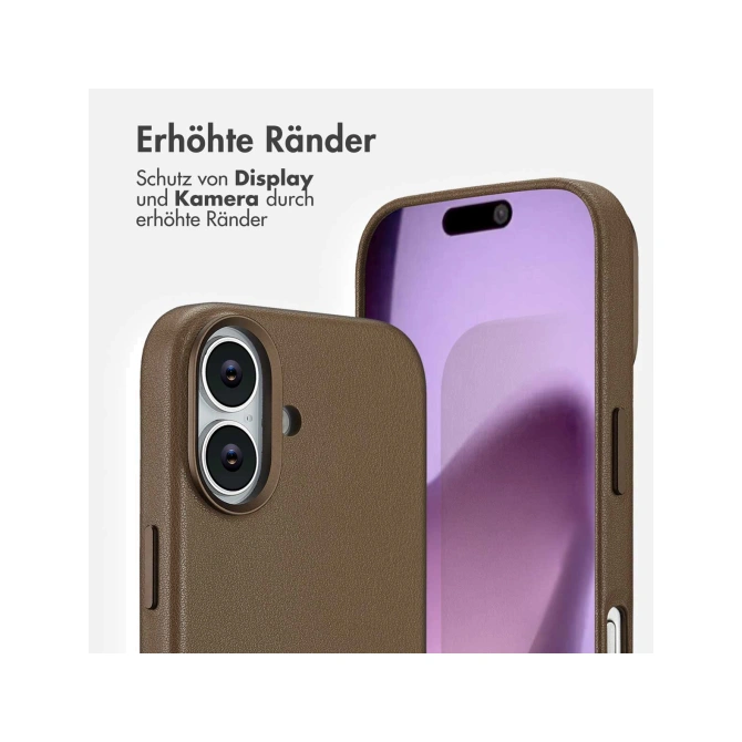 Accezz MagSafe Leather Backcover Apple iPhone 17 - Coffee Brown