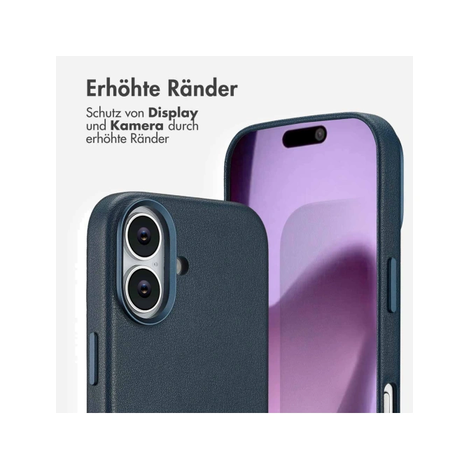 Accezz MagSafe Leather Backcover Apple iPhone 17 - Nightfall Blue