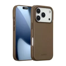 Accezz MagSafe Leather Backcover Apple iPhone 17 Pro - Coffee Brown