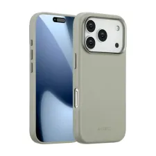 Accezz MagSafe Leather Backcover Apple iPhone 17 Pro - Light Grey