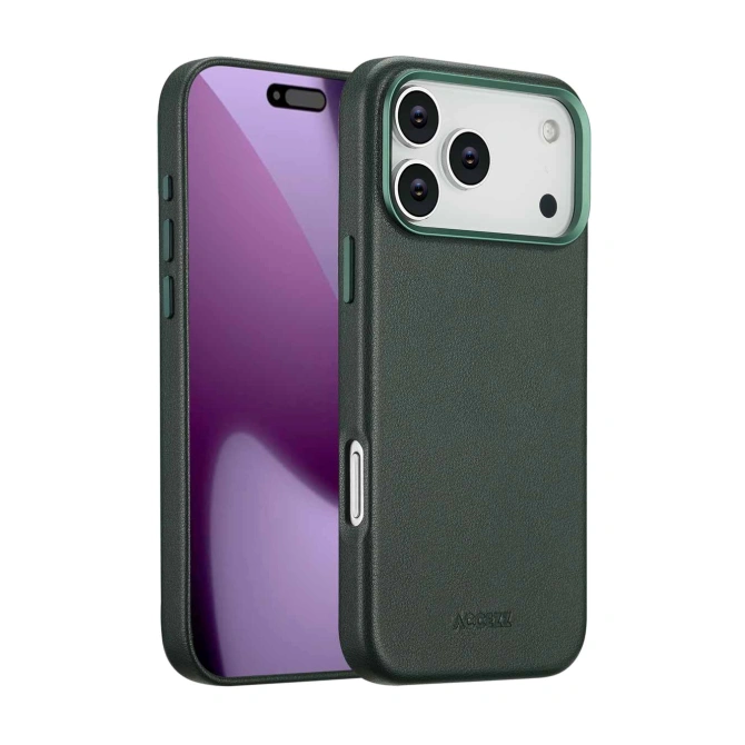 Accezz MagSafe Leather Backcover Apple iPhone 17 Pro Max - Cedar Green