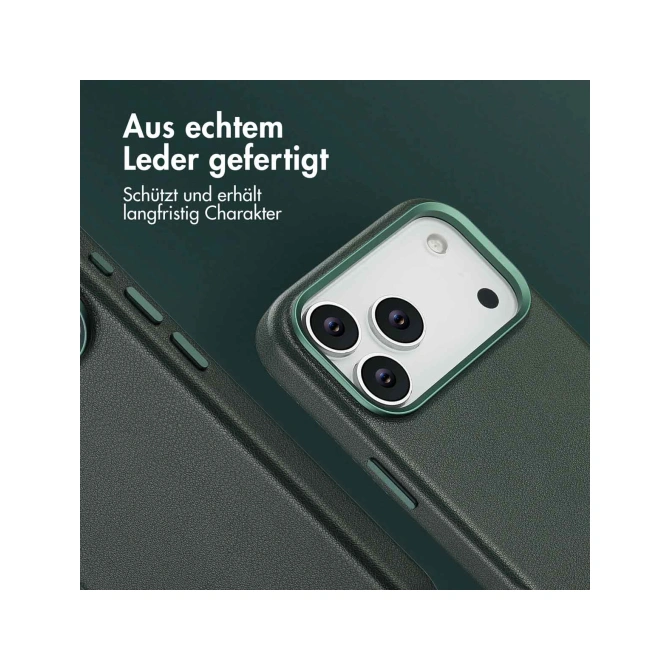 Accezz MagSafe Leather Backcover Apple iPhone 17 Pro Max - Cedar Green