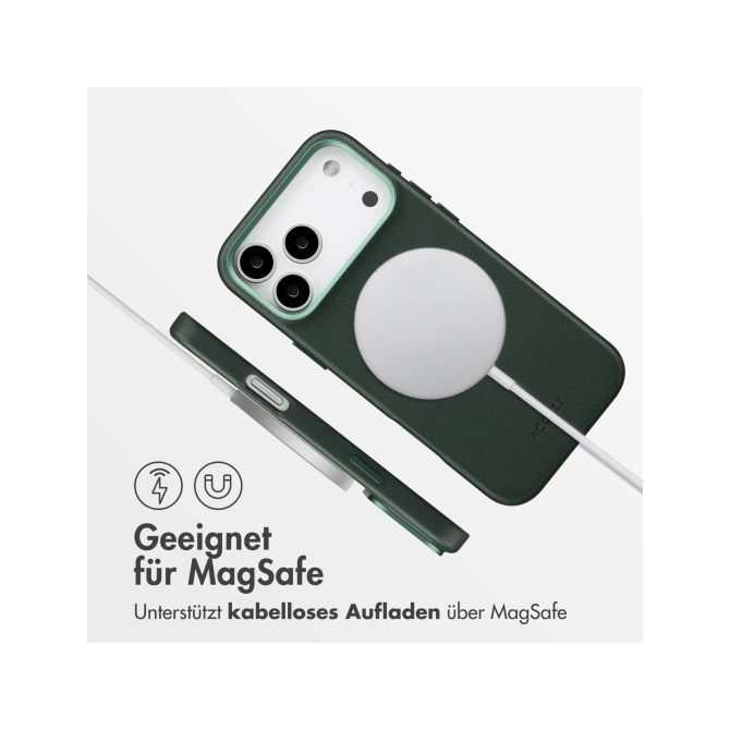 Accezz MagSafe Leather Backcover Apple iPhone 17 Pro Max - Cedar Green