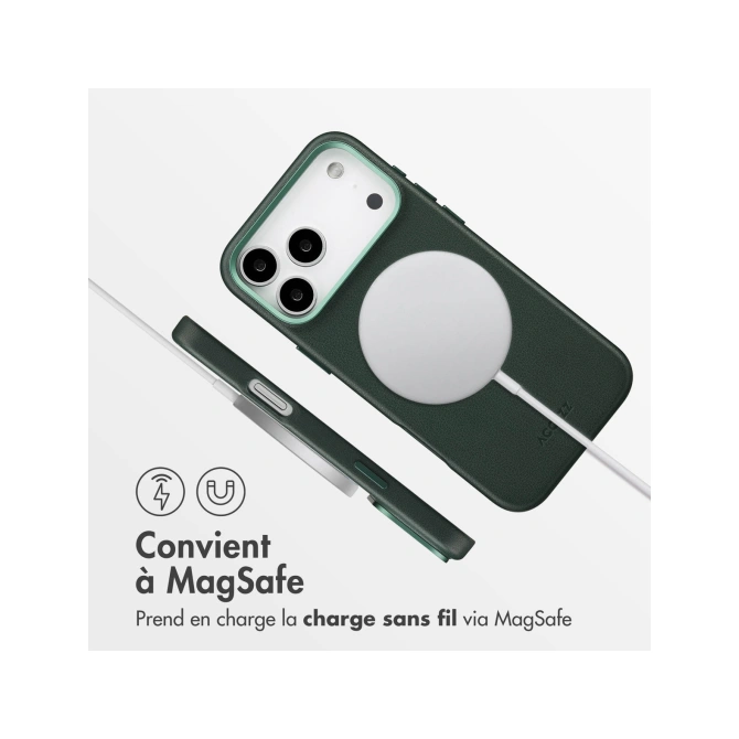Accezz MagSafe Leather Backcover Apple iPhone 17 Pro Max - Cedar Green