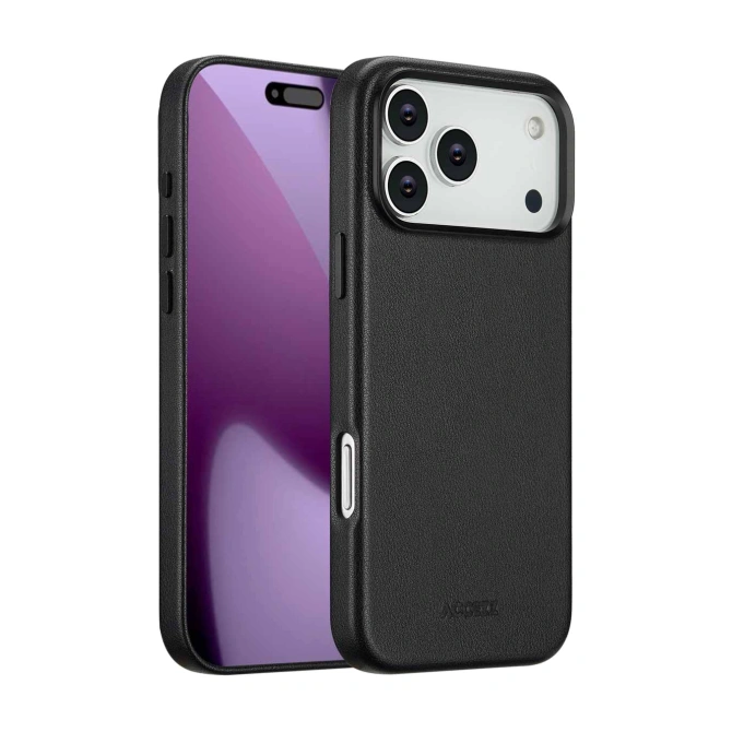 Accezz MagSafe Leather Backcover Apple iPhone 17 Pro Max - Onyx Black