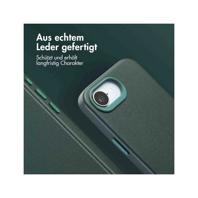 Accezz MagSafe Leather Backcover Apple iPhone 17e / 16e - Cedar Green