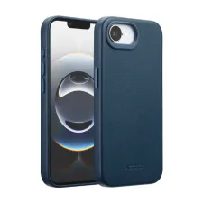 Accezz MagSafe Leather Backcover Apple iPhone 17e / 16e - Nightfall Blue