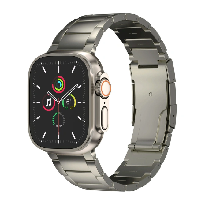 Accezz Mat Titanium bandje Apple Watch | 44/45/46/49 mm - Titanium Accezz Mat Titanium bandje Apple Watch | 44/45/46/49 mm - Titanium