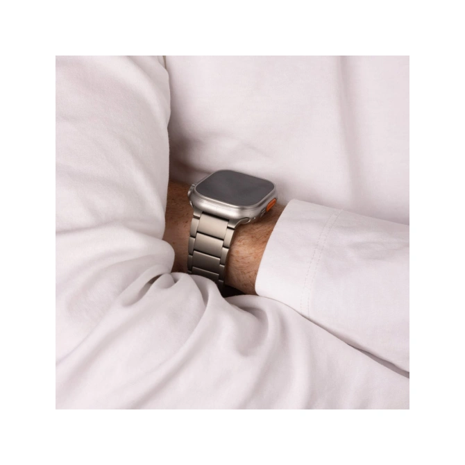 Accezz Mat Titanium bandje Apple Watch | 44/45/46/49 mm - Titanium Accezz Mat Titanium bandje Apple Watch | 44/45/46/49 mm - Titanium