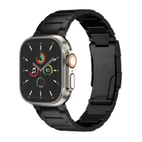 Accezz Mat Titanium bandje Apple Watch | 44/45/46/49 mm - Zwart