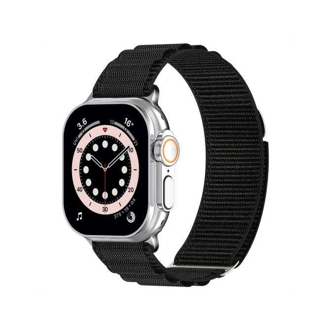 Accezz Nylon Alpine bandje Apple Watch | 38/40/41/42 mm - Zwart