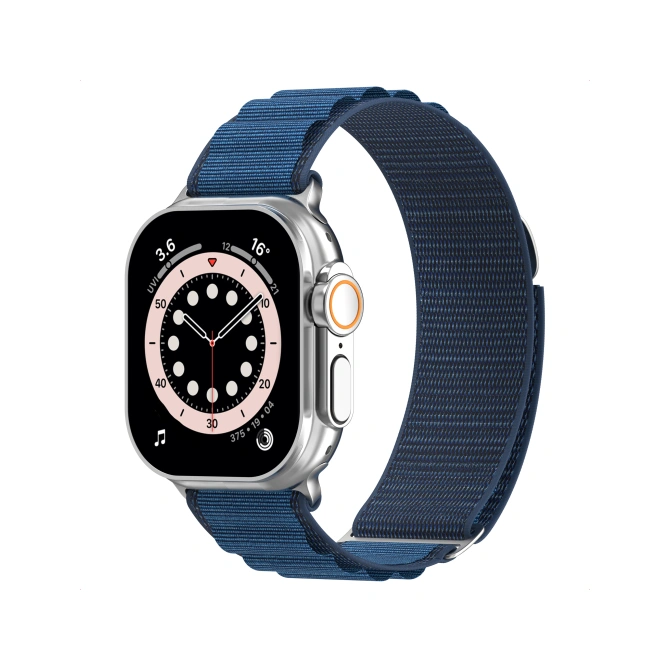 Accezz Nylon Alpine bandje Apple Watch | 44/45/46/49 mm - Dark Blue