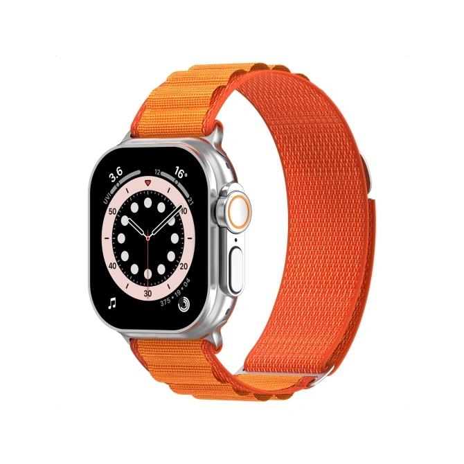 Accezz Nylon Alpine bandje Apple Watch | 44/45/46/49 mm - Oranje