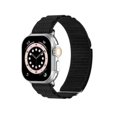 Accezz Nylon Alpine bandje Apple Watch | 44/45/46/49 mm - Zwart Accezz Nylon Alpine bandje Apple Watch | 44/45/46/49 mm - Zwart